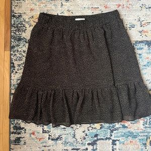 Loft - Chiffon Mini A-Line Skirt - Brown & Black